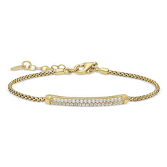 Two Bar Rounded Box Chain Bracelet