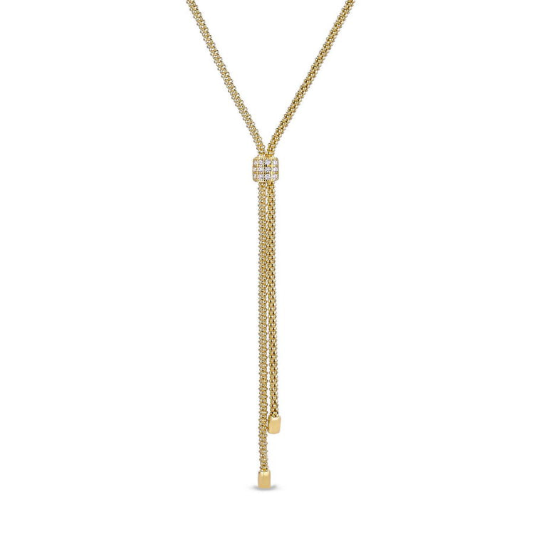 Lanyard Necklace with Three Row Barrel