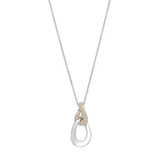Two Tone Interlocking Teardrop Pendant