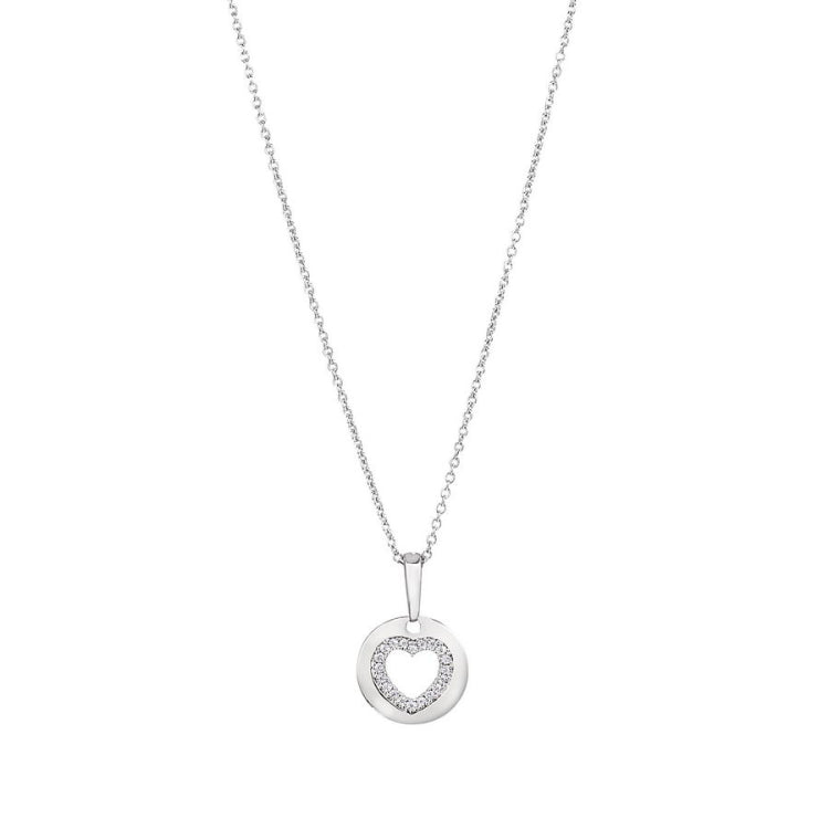 Round Pendant with Heart Cutout