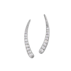 Curved Climber Stud Earrings