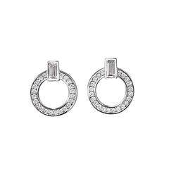 Open Circle Stud Earrings