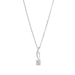 Solitaire Ribbon Pendant