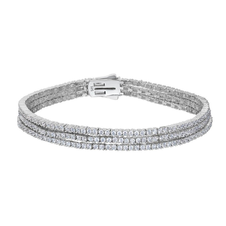 Three Row Tennis Bracelet