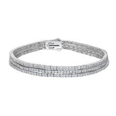 Three Row Tennis Bracelet