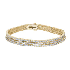 Three Row Tennis Bracelet