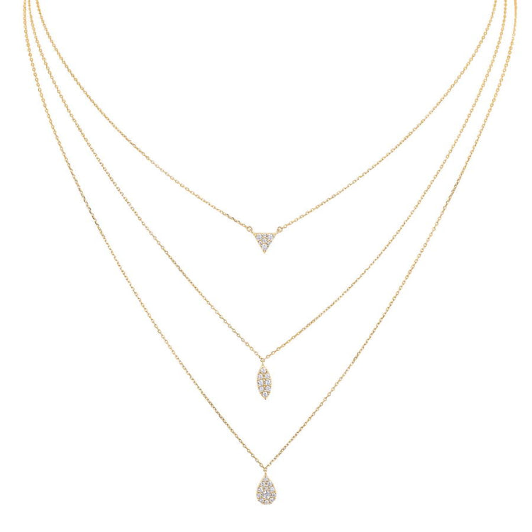 Three Chain Layered Necklace