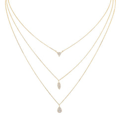 Three Chain Layered Necklace