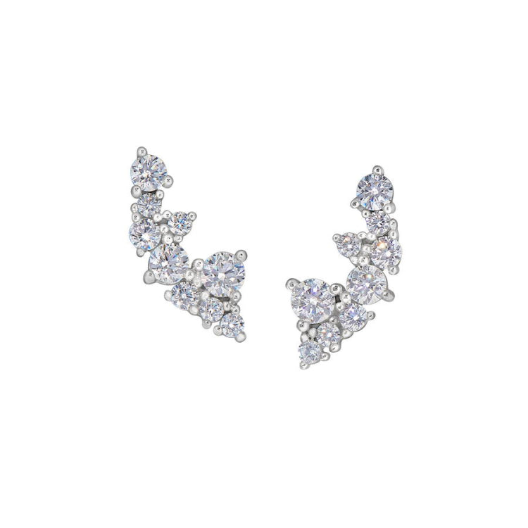 Cluster Climber Stud Earrings