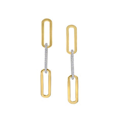 Two Tone Paperclip Earrings