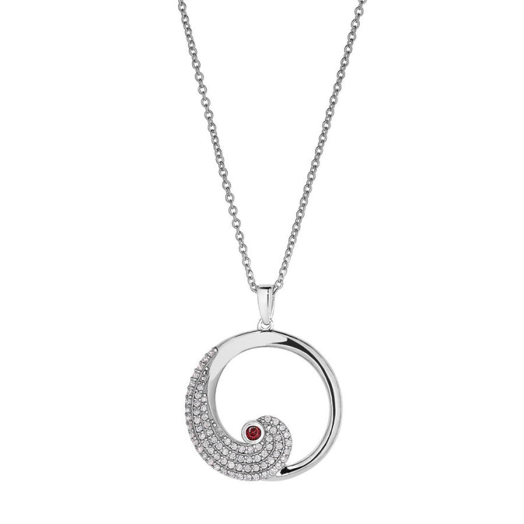 January Birthstone Wave Pendant