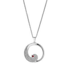 January Birthstone Wave Pendant