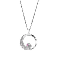 October Birthstone Wave Pendant
