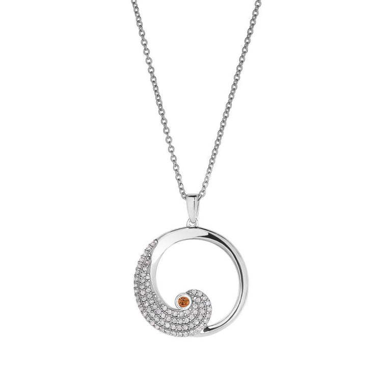 November Birthstone Wave Pendant