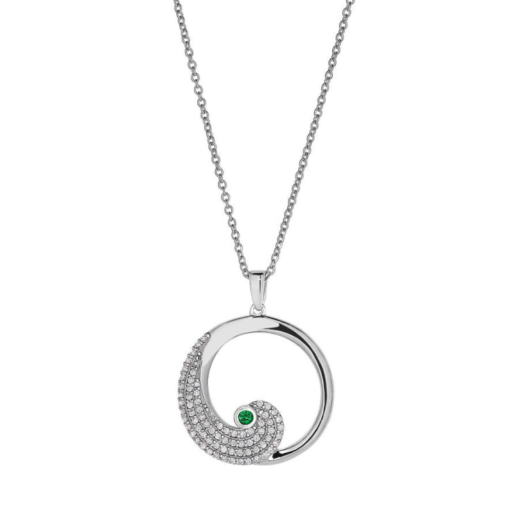 May Birthstone Wave Pendant