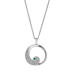 May Birthstone Wave Pendant