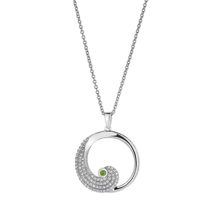 August Birthstone Wave Pendant