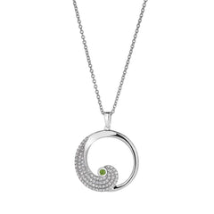 August Birthstone Wave Pendant