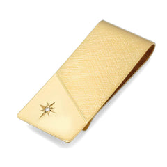 Two Tone Money Clip with Diamond