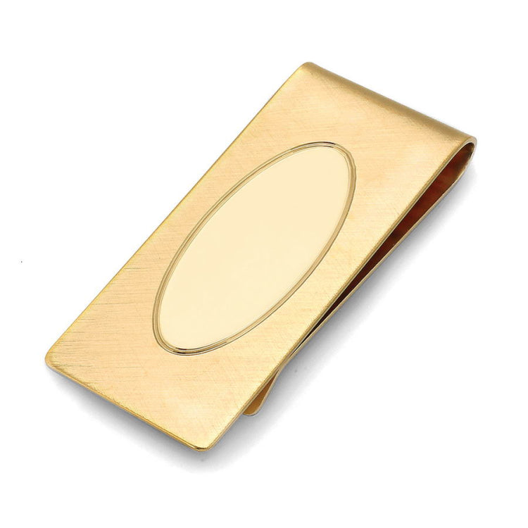 Florentine Money Clip with Oval Polished Center