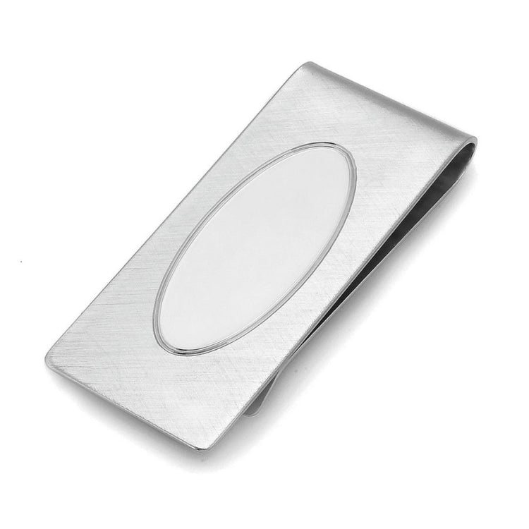 Florentine Money Clip with Oval Polished Center