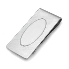 Florentine Money Clip with Oval Polished Center