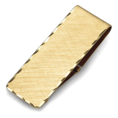 Florentine Hinged Money Clip with Scalloped Edge