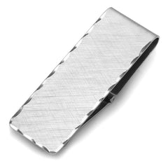 Florentine Hinged Money Clip with Scalloped Edge