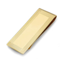 Polished Money Clip with Lined Border