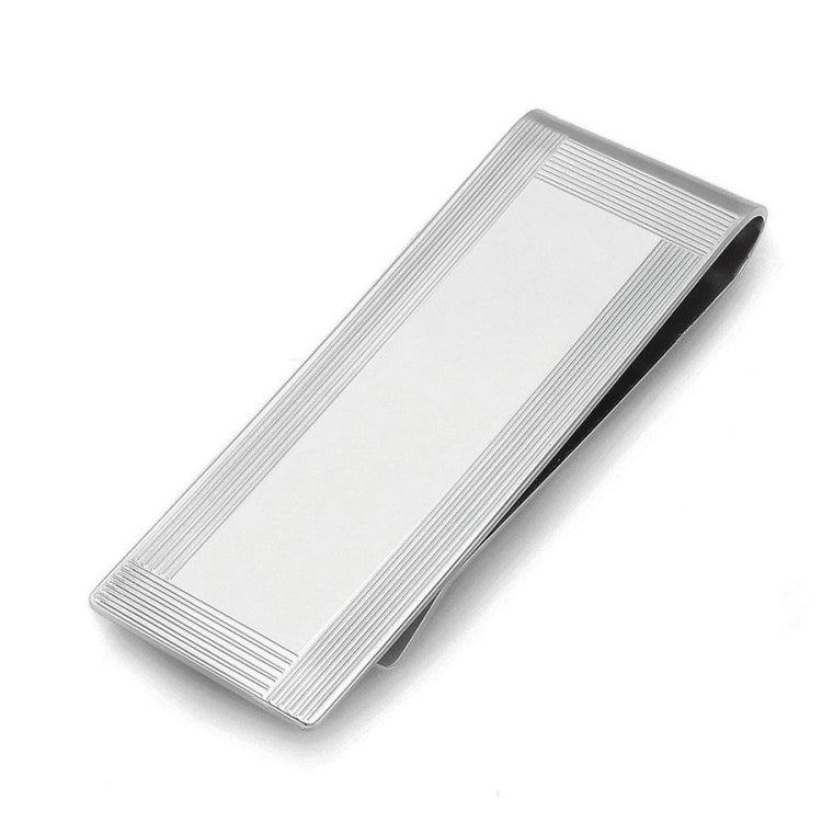 Polished Money Clip with Lined Border