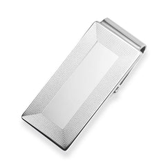 Polished Hinged Money Clip with Lined Border