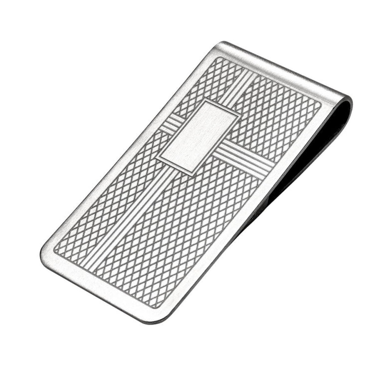 Diamond Pattern Money Clip with Gift Wrap Rectangle Center