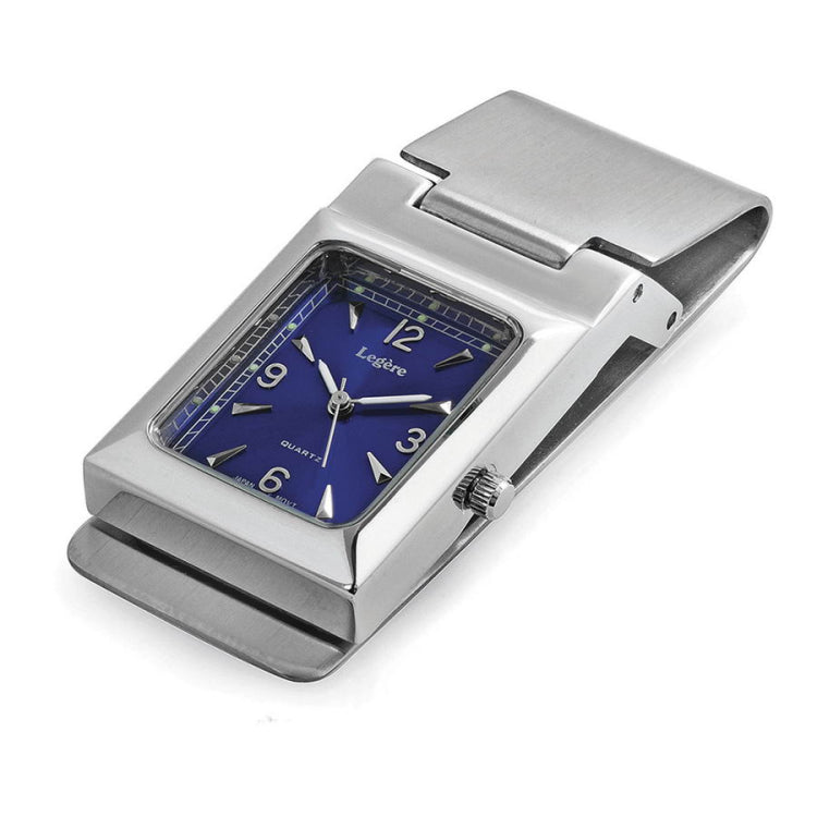 Blue Face Watch Hinged Money Clip