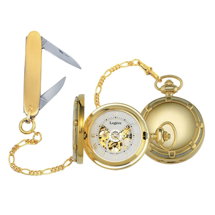 Industrial Cable Edge Mechanical Pocket Watch Set