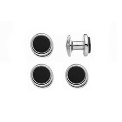 Round Onyx Stud Set