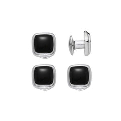 Cushion Stud Set with Black Laquer
