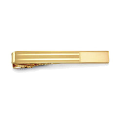 Striped Tie Bar with Polished Edge