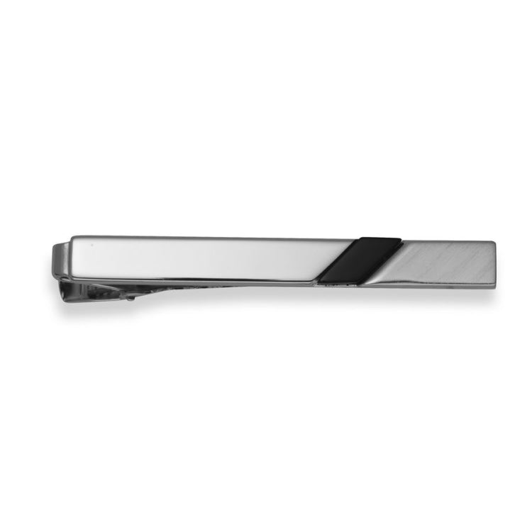 Two Tone Tie Bar with Black Onyx