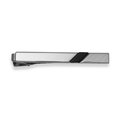 Two Tone Tie Bar with Black Onyx