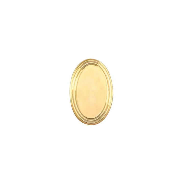 Oval Tie Tack with Lined Border