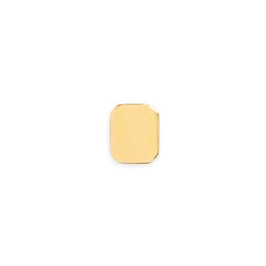 Polished Rectangular Tie Tack with Cut Corners