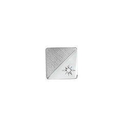 Two Tone Tie Tack with Diamond Accent