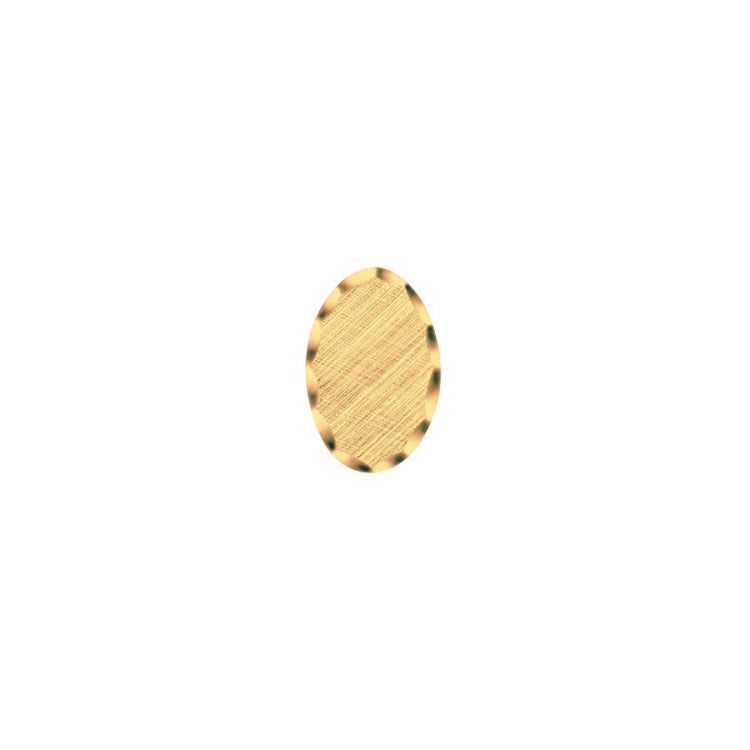 Oval Florentine Tie Tack with Scalloped Edge