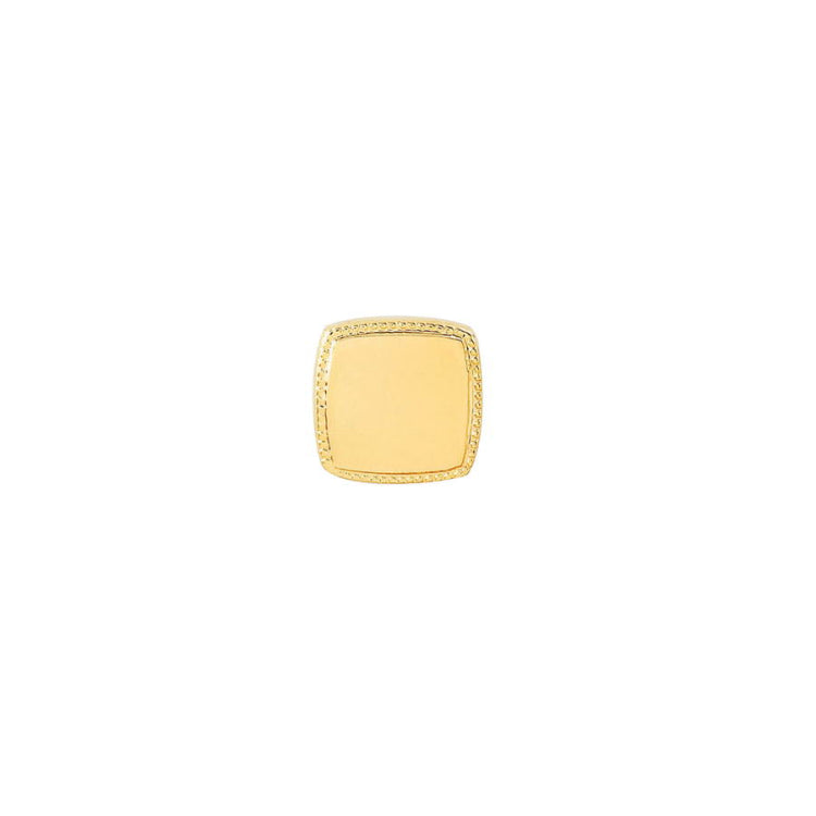 Cushion Cut Tie Tack with Beaded Edge