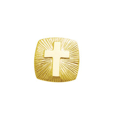 Cushion Tie Tack with Cross with Starburst