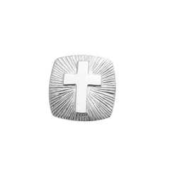 Cushion Tie Tack with Cross with Starburst