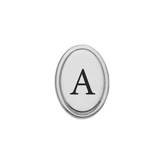 Oval Tie Tack with Black Epoxy Initial