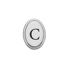 Oval Tie Tack with Black Epoxy Initial