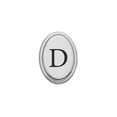 Oval Tie Tack with Black Epoxy Initial