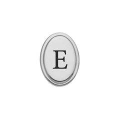Oval Tie Tack with Black Epoxy Initial